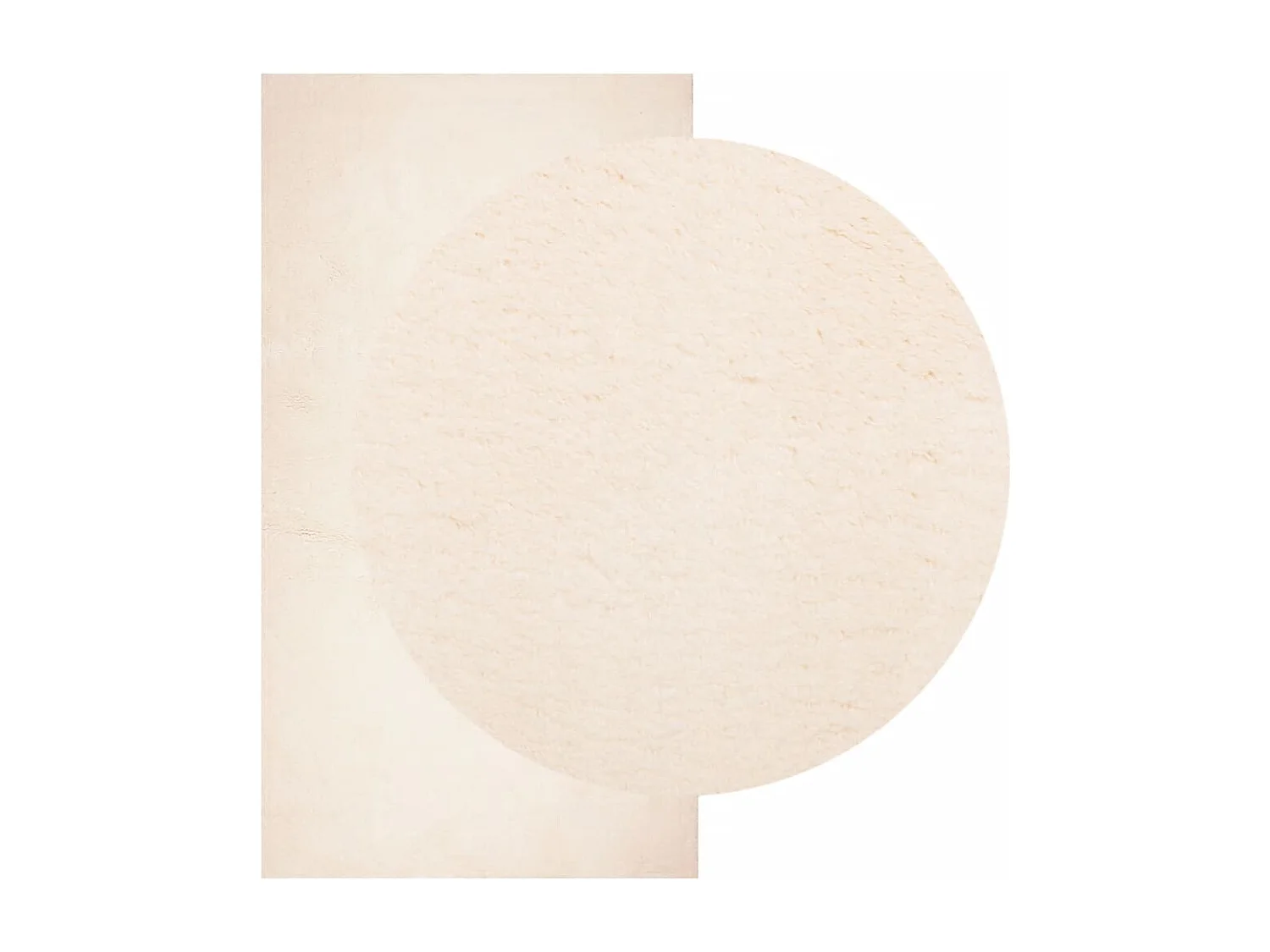 Teppich HUARTE Kurzflor Weich und Waschbar Beige 60x110 cm