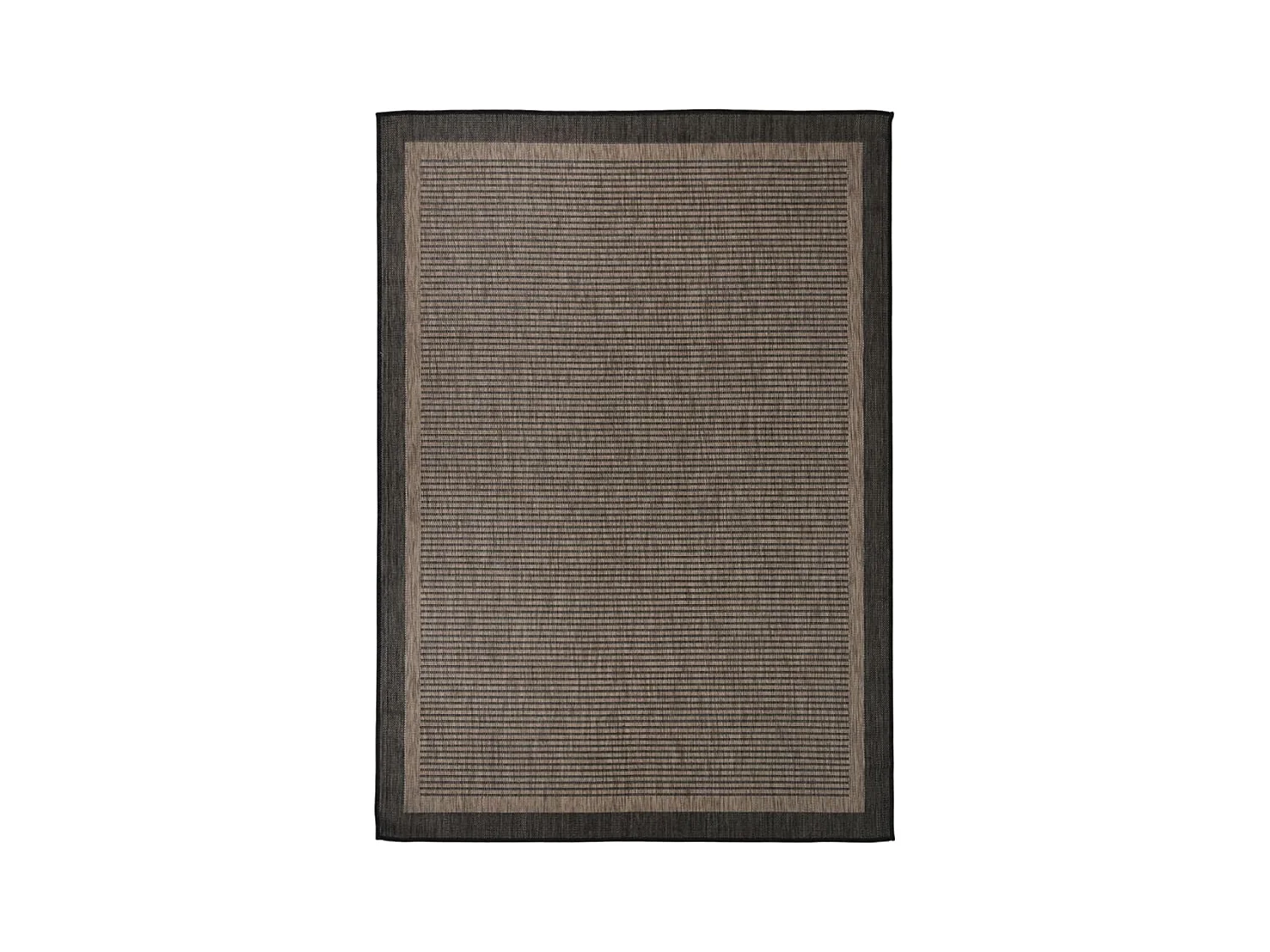 Tapis à tissage plat d'extérieur 140x200 cm Marron foncé