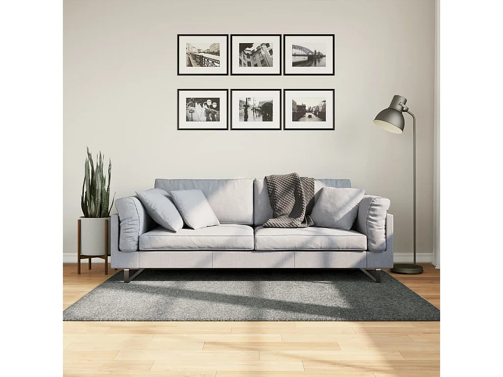 Tapis shaggy PAMPLONA poils longs moderne vert 120x170 cm