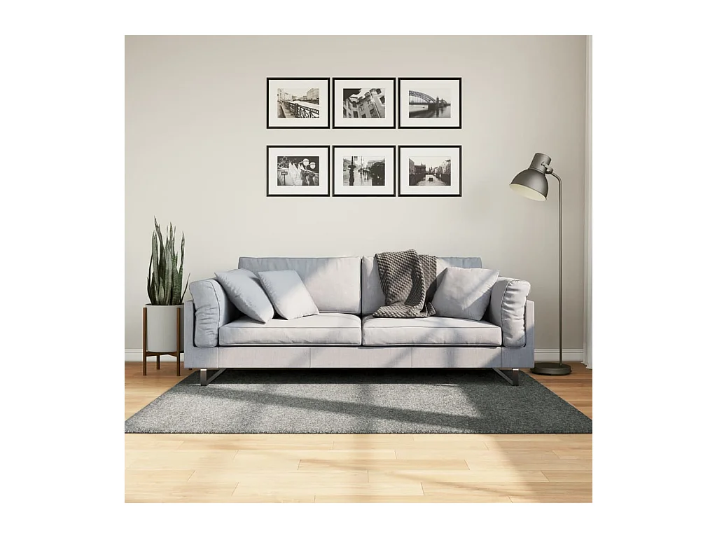 Tapis shaggy PAMPLONA poils longs moderne vert 120x170 cm