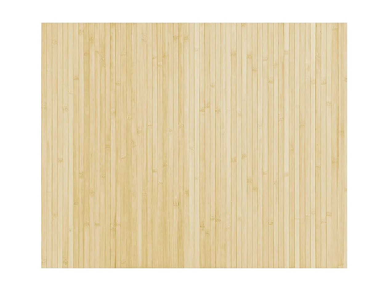 Teppich Rechteckig Hell Natur 80x100 cm Bambus