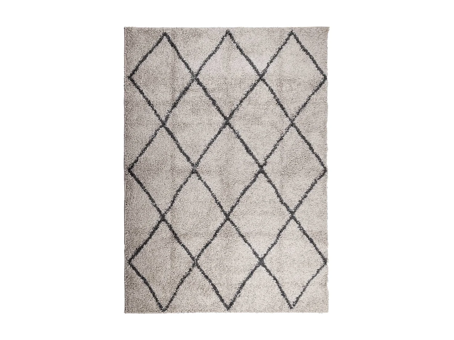 Alfombra pelo largo moderna PAMPLONA beige antracita 200x280 cm