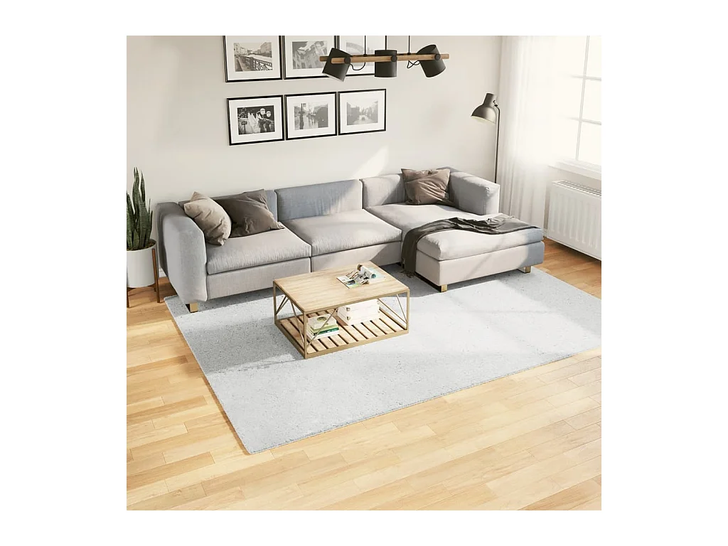 Tapis OVIEDO à poils courts gris 200x280 cm