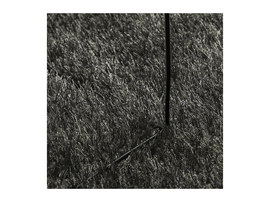 Tapis ISTAN à poils longs aspect brillant anthracite Ø 160 cm