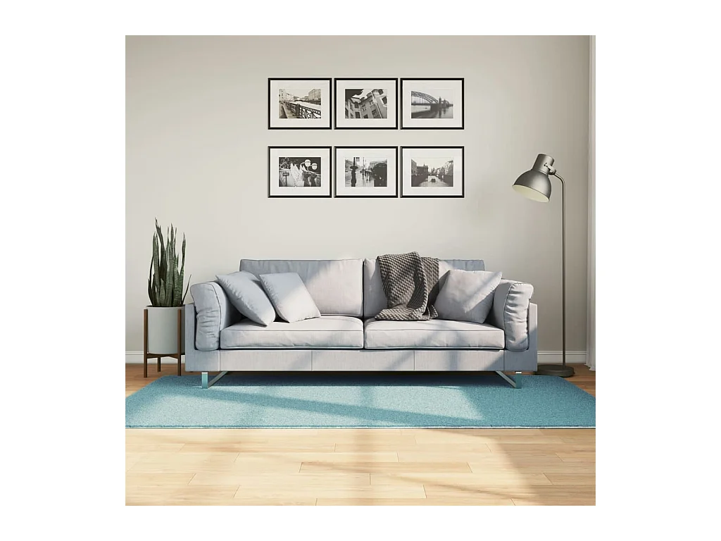 Tapis OVIEDO à poils courts vert 100x200 cm