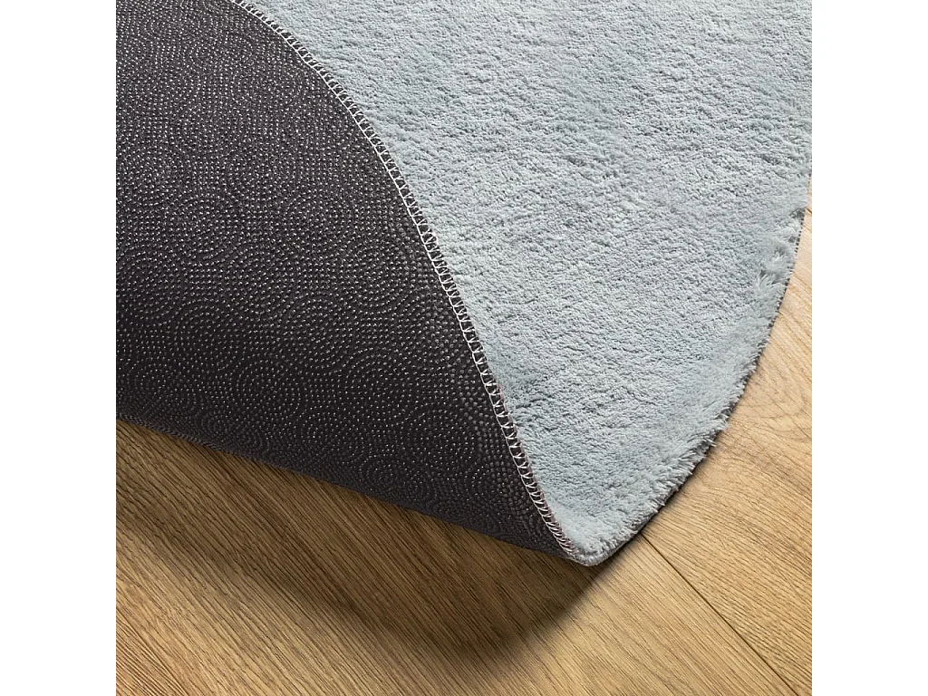 Vloerkleed HUARTE laagpolig zacht wasbaar Ø 160 cm blauw