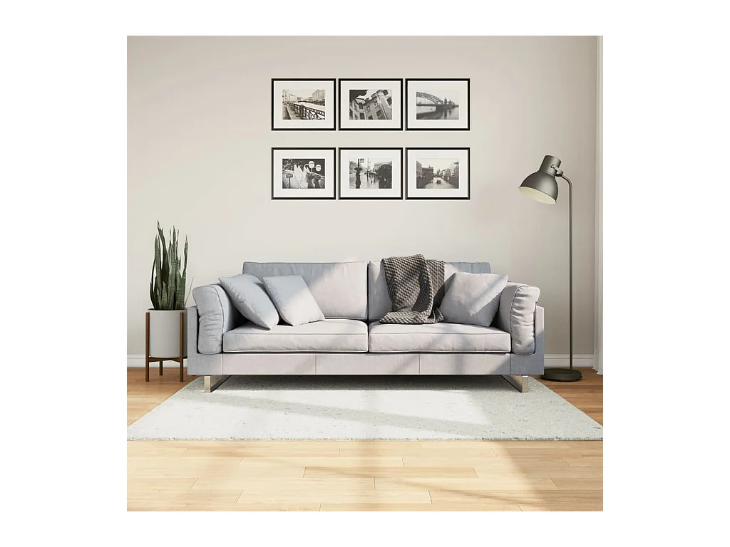Tapis OVIEDO à poils courts crème 120x170 cm