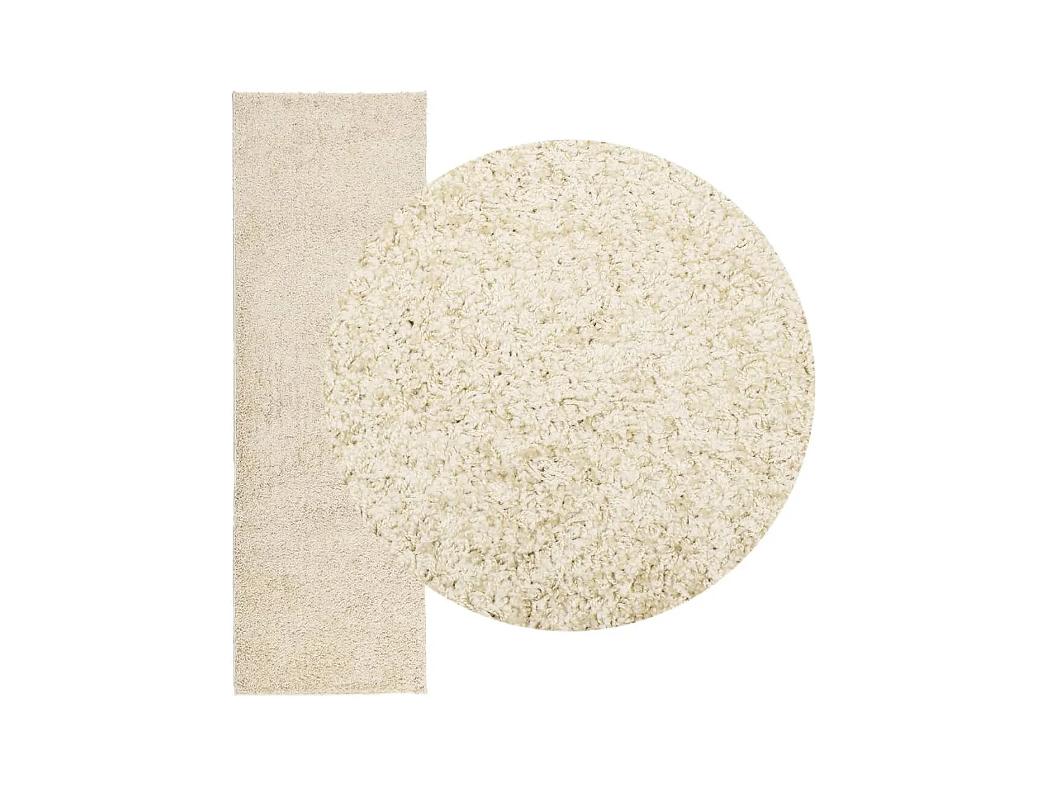 Vloerkleed PAMPLONA shaggy hoogpolig modern 80x250 cm goudkleur