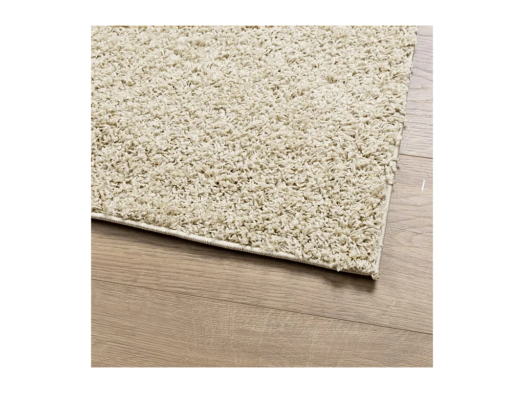 Vloerkleed PAMPLONA shaggy hoogpolig modern 80x250 cm goudkleur