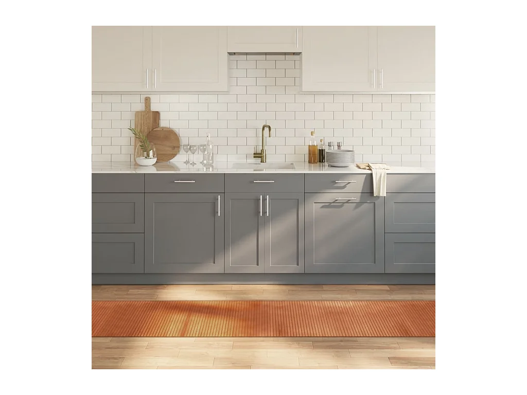 Tappeto Rettangolare Marrone 60x300 cm in Bambù