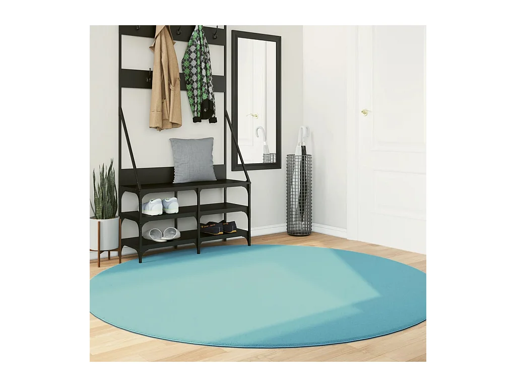 Tapis OVIEDO à poils courts vert Ø 200 cm