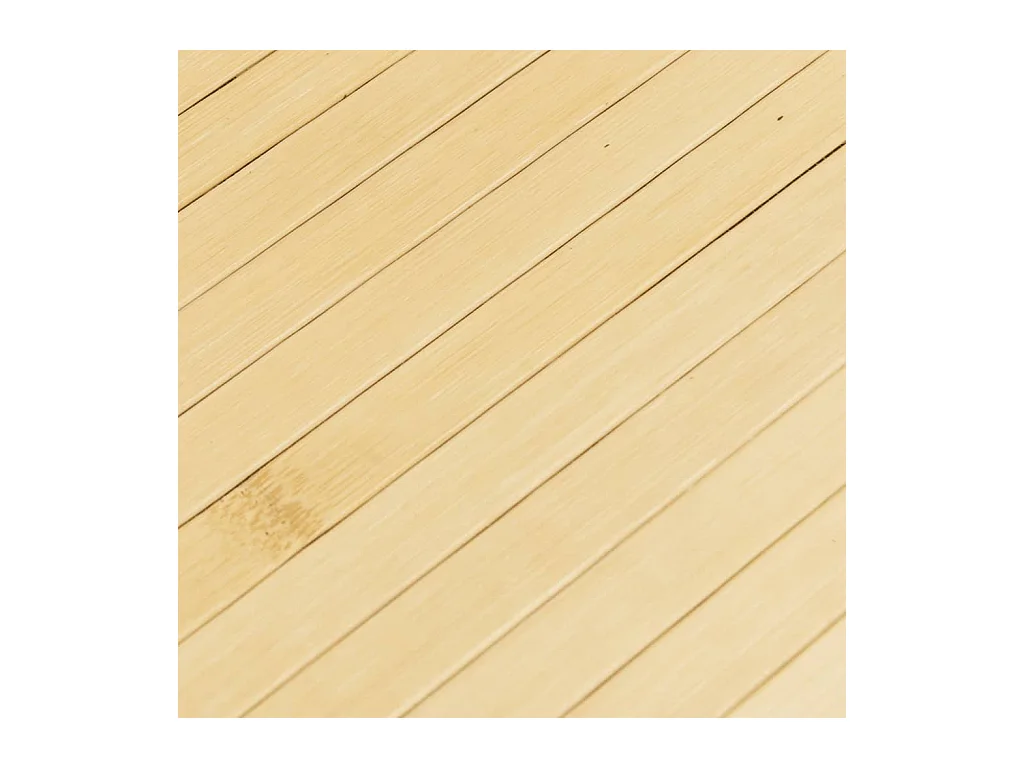 Alfombra rectangular bambú color natural claro 80x200 cm