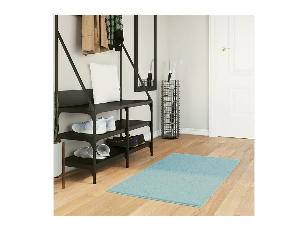 Tapis OVIEDO à poils courts vert 60x110 cm
