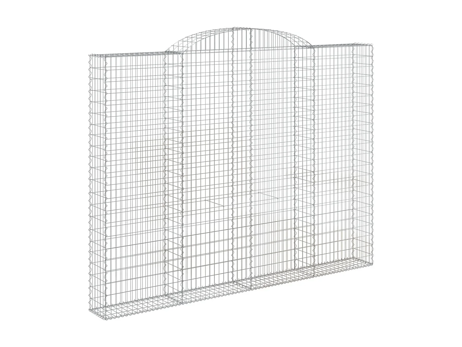 Paniers à gabions arqués 4 pcs 300x30x220/240 cm fer galvanisé