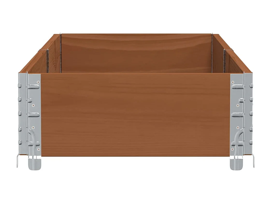 Jardinière marron 150x50 cm bois massif de pin