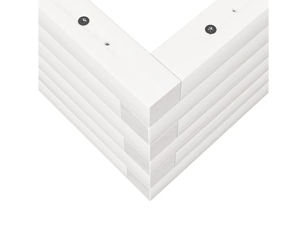 Jardinière blanc 90x40x23 cm bois de pin massif