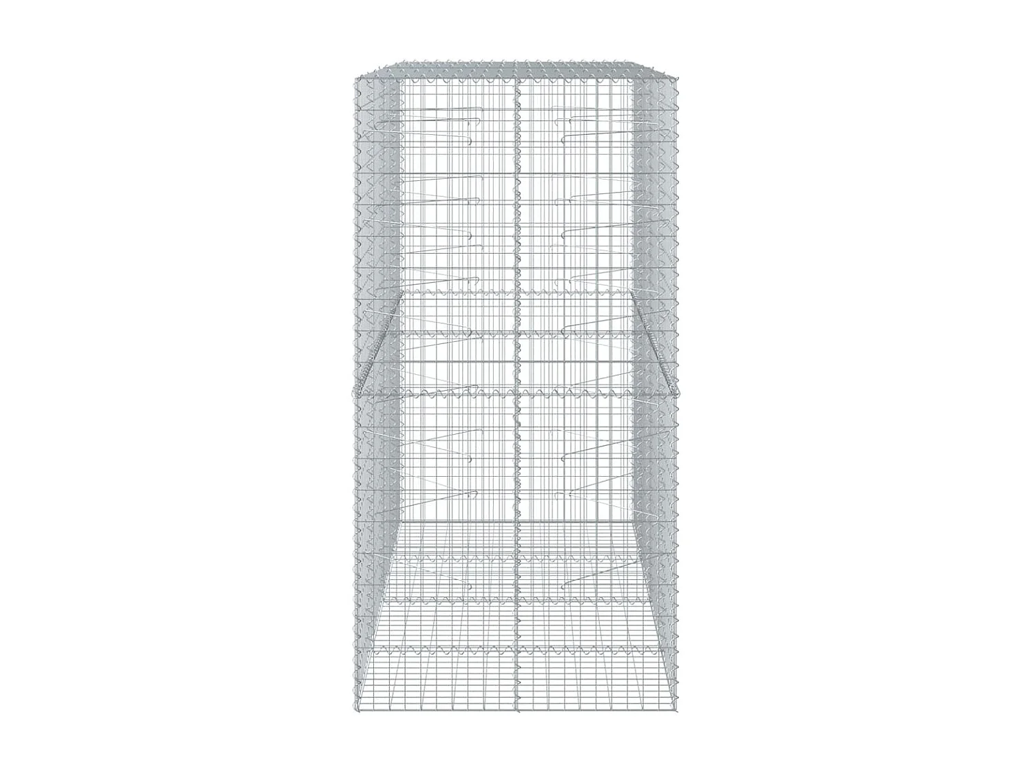 Gabione mit Deckel 200x100x200 cm Verzinktes Eisen