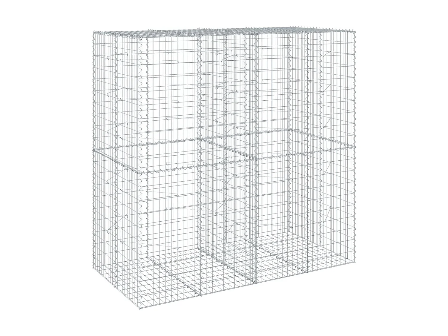 Panier gabion avec couvercle 200x100x200 cm fer galvanisé