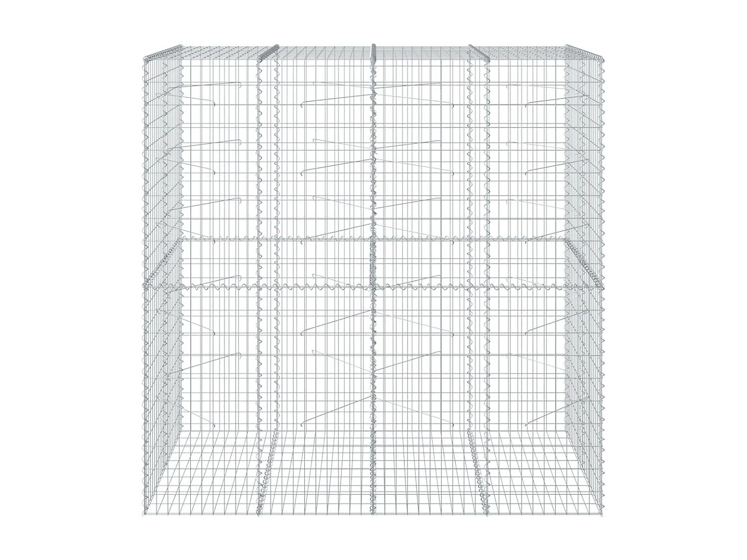 Panier gabion avec couvercle 200x100x200 cm fer galvanisé