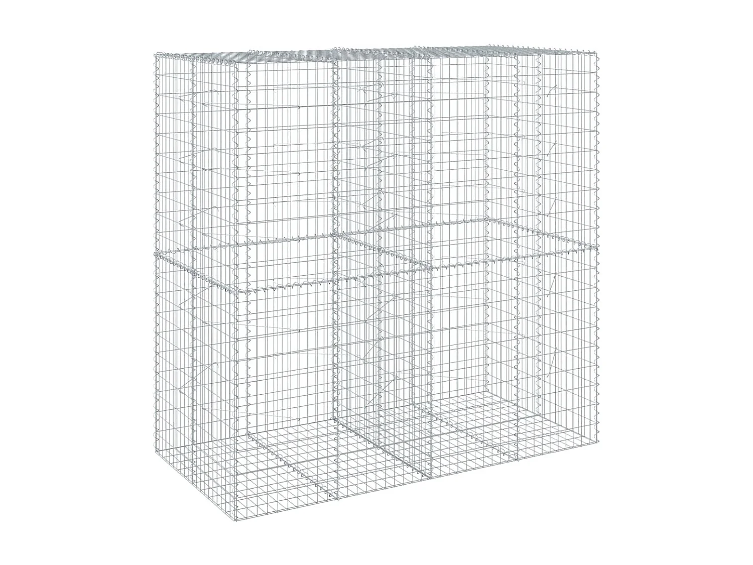 Panier gabion avec couvercle 200x100x200 cm fer galvanisé