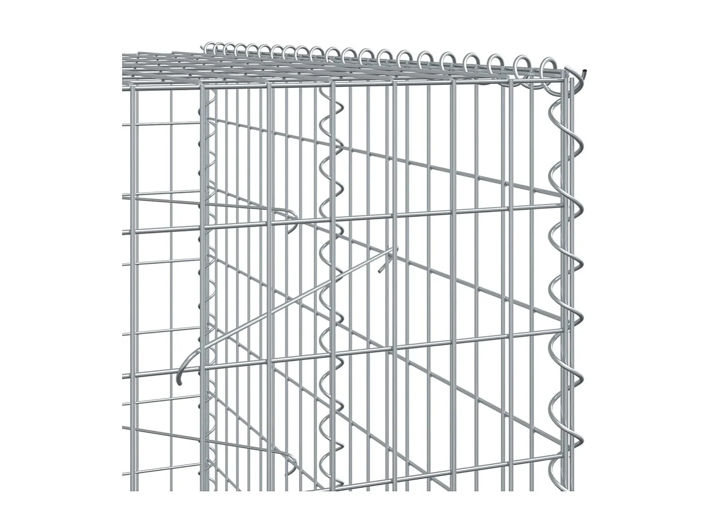 Panier gabion avec couvercle 200x100x200 cm fer galvanisé