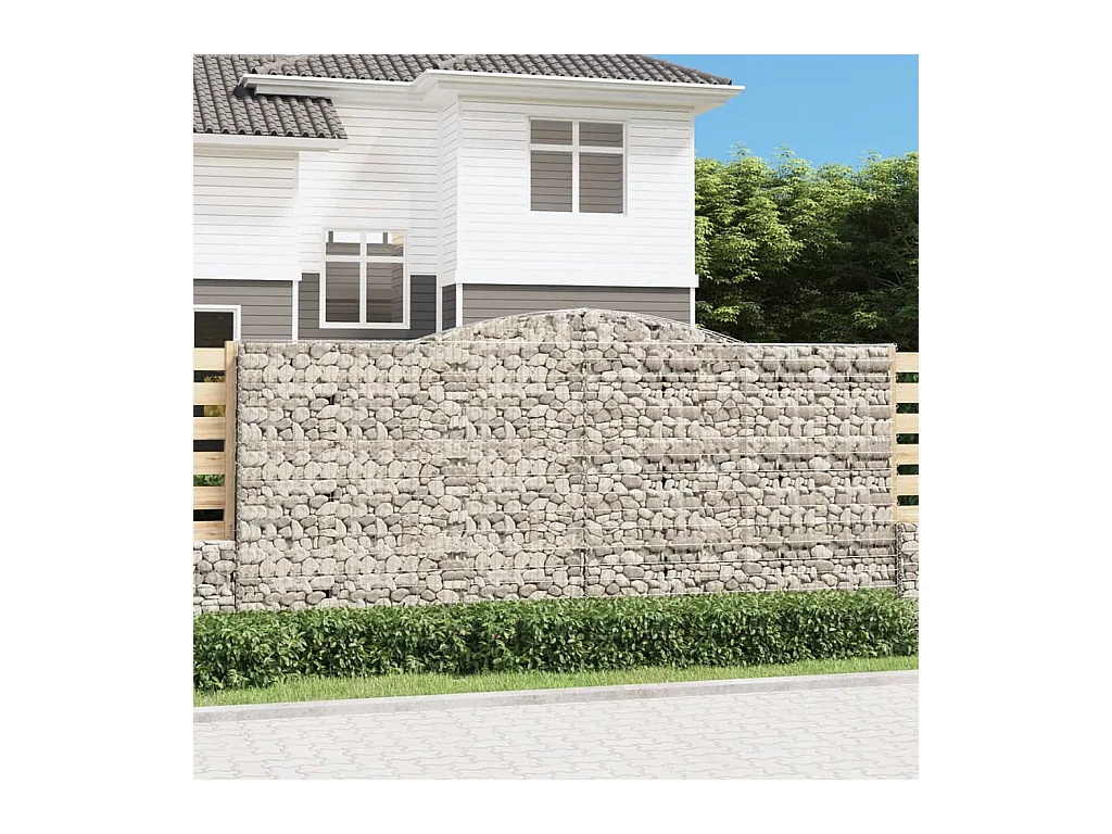Cesti Gabbioni ad Arco 7 pz 400x30x180/200 cm Ferro Zincato