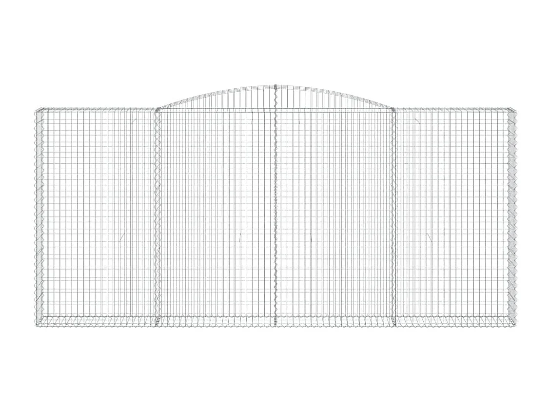 Cesti Gabbioni ad Arco 7 pz 400x30x180/200 cm Ferro Zincato