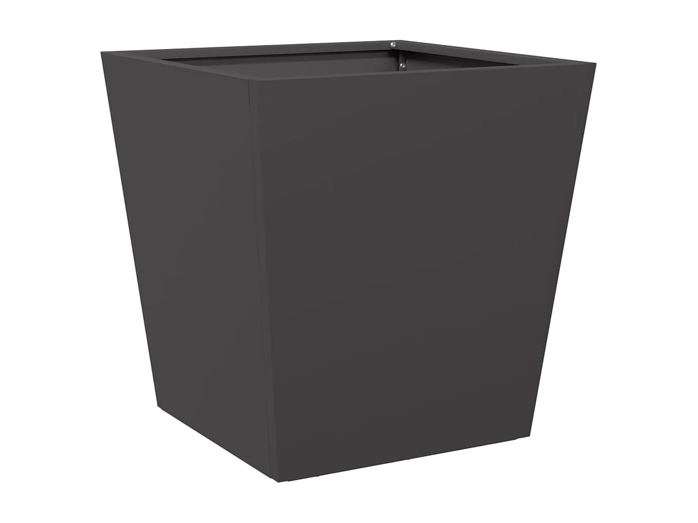 Vaso/floreira de jardim 40x40x40 cm aço preto