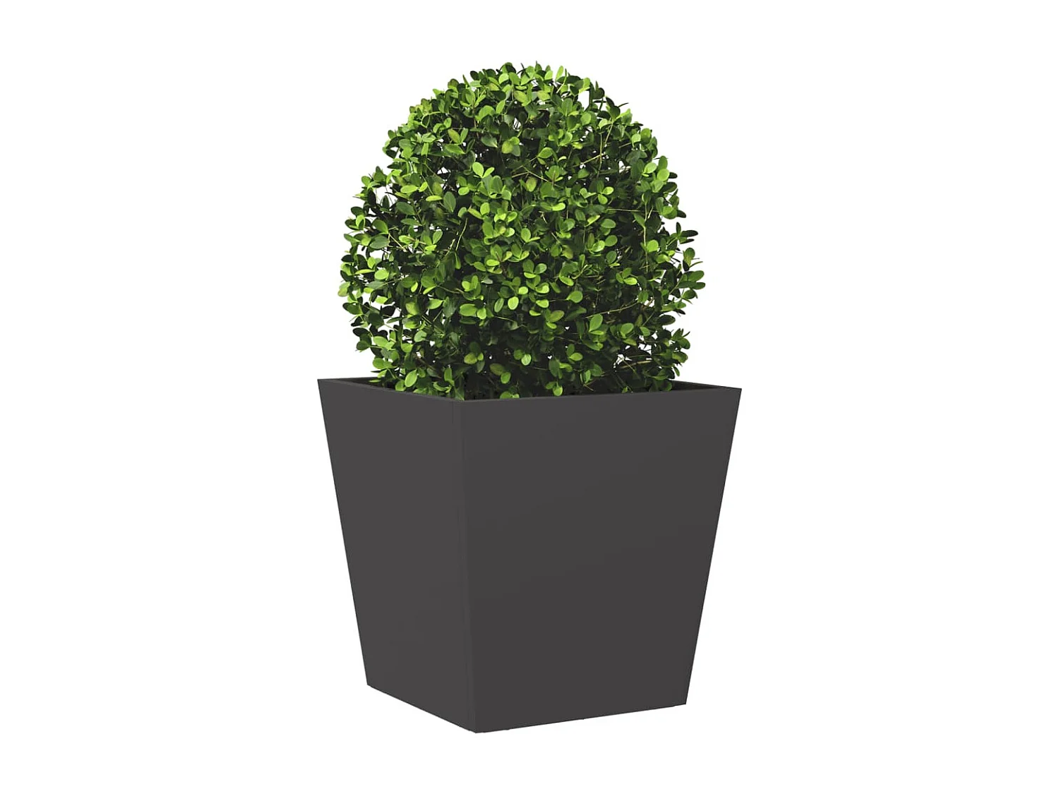 Vaso/floreira de jardim 40x40x40 cm aço preto