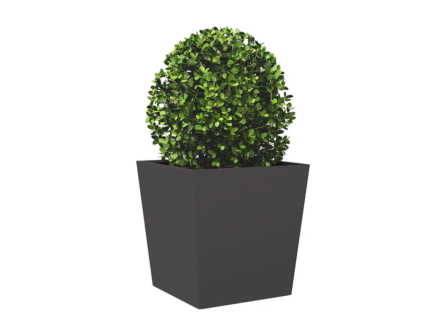 Jardinera de acero negra 50x50x50 cm