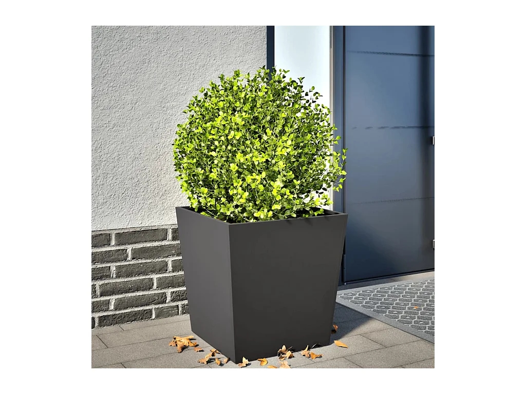 Plantenbak 50x50x50 cm staal zwart