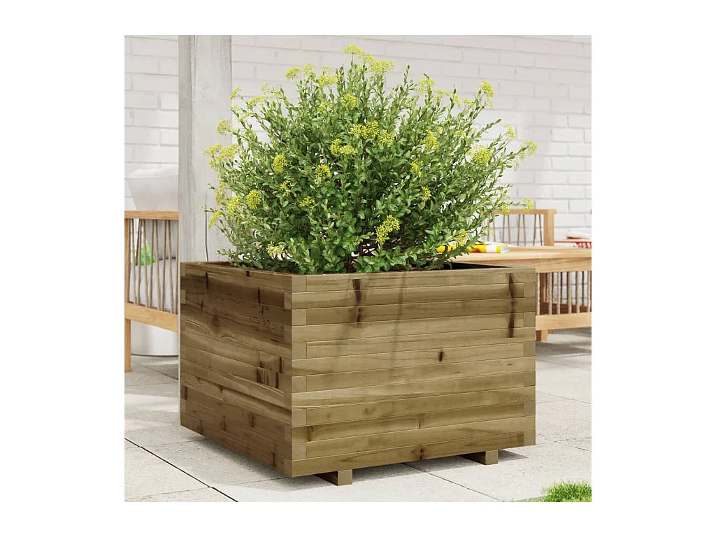Plantenbak 70x70x49,5 cm geïmpregneerd grenenhout