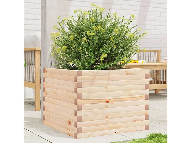 Jardinière 60x60x45,5 cm bois de pin massif