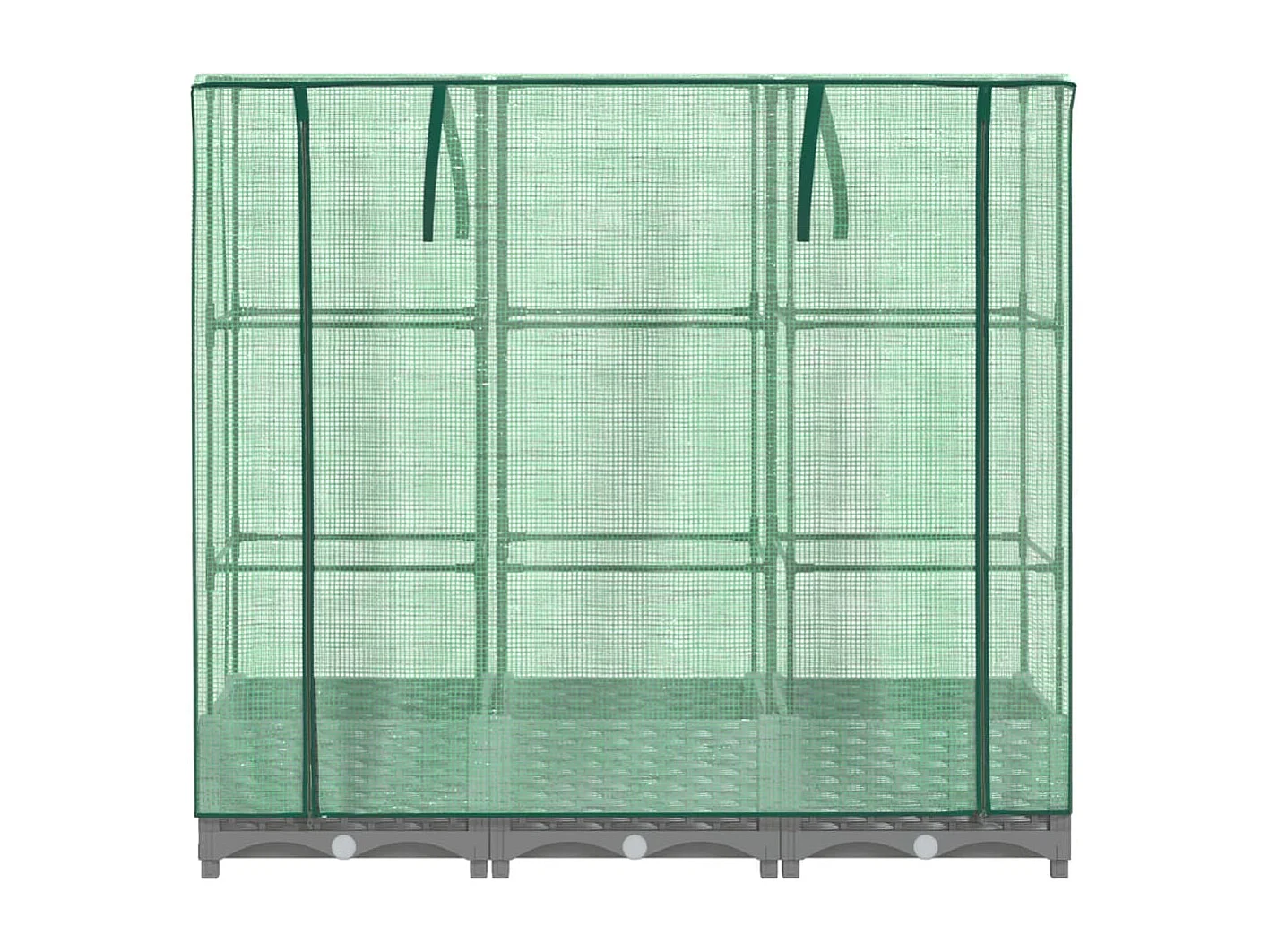 Jardinière surélevée avec housse aspect rotin 120x40x123 cm