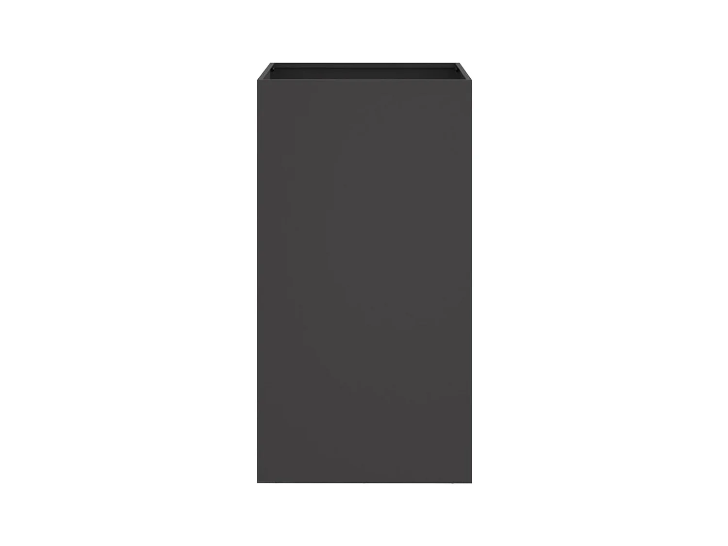 Pflanzkübel Schwarz 42x38x75 cm Stahl