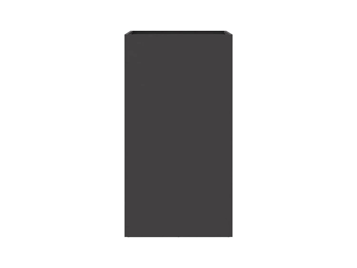 Pflanzkübel Schwarz 42x38x75 cm Stahl