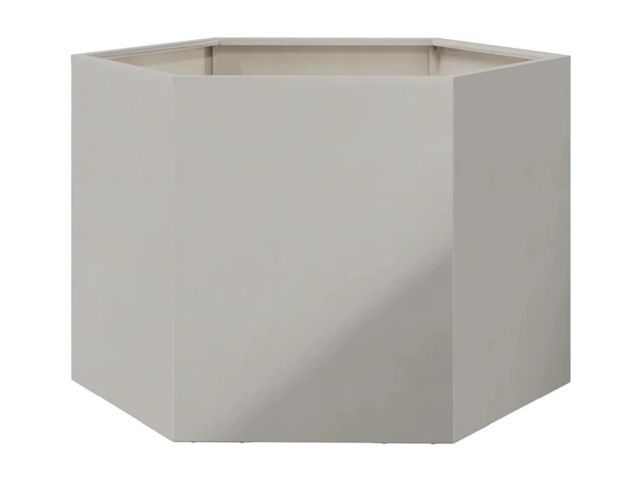 Jardinière hexagone 69x60x45 cm acier inoxydable