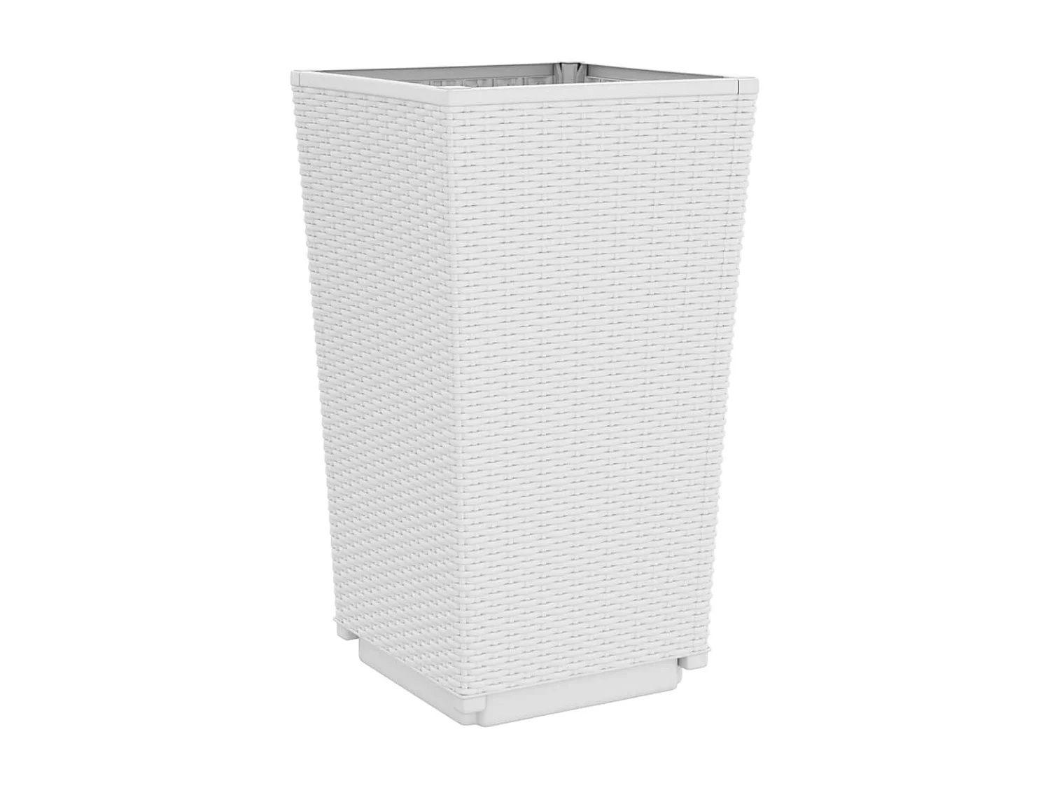 Plantenbakken 2 st 32,5x32,5x57 cm polypropeen wit