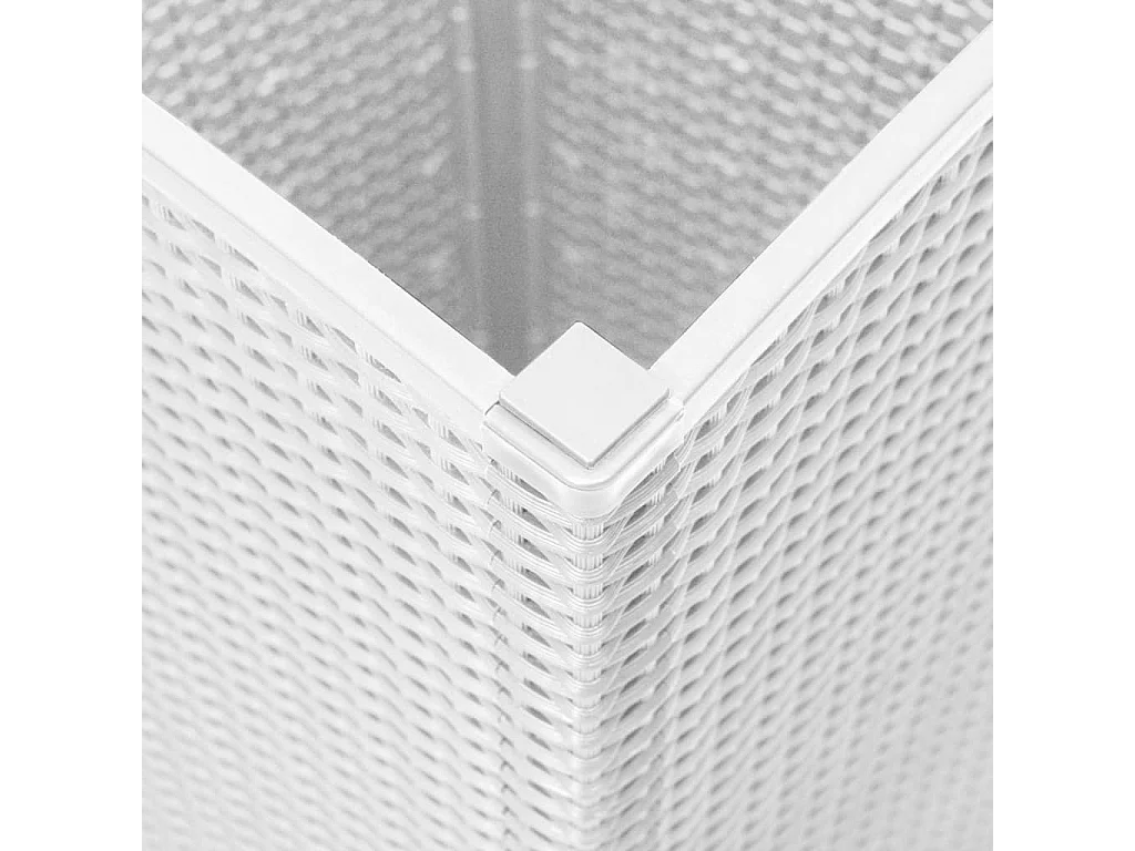 Plantenbakken 2 st 32,5x32,5x57 cm polypropeen wit