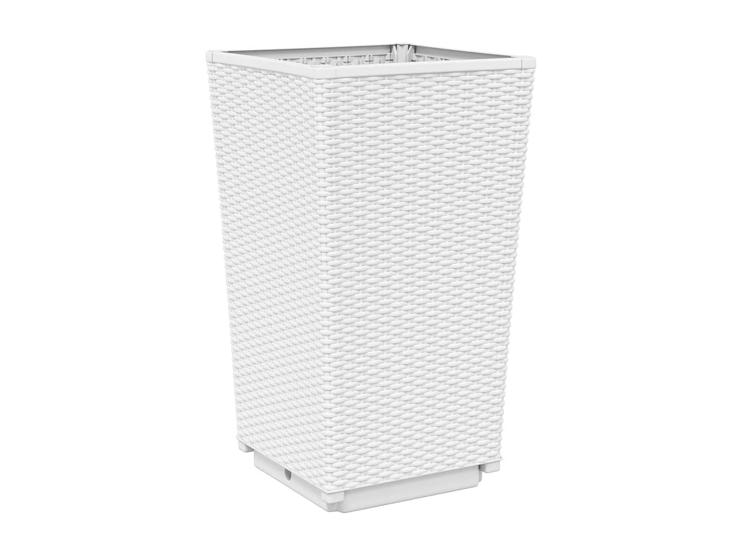 Jardinières 2 pcs blanc 32,5x32,5x57 cm polypropylène