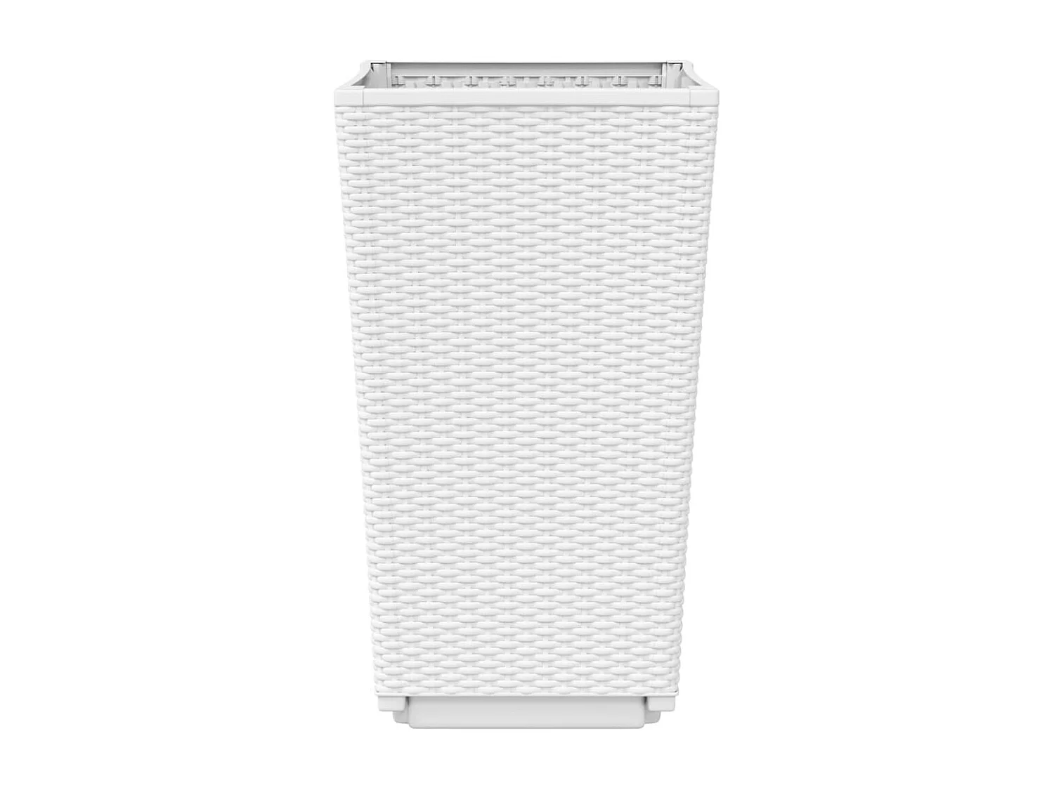 Jardinières 2 pcs blanc 32,5x32,5x57 cm polypropylène