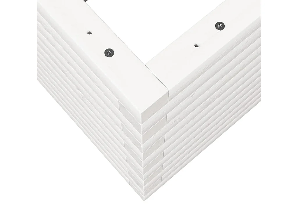 Jardinière blanc 80x80x46 cm bois de pin massif