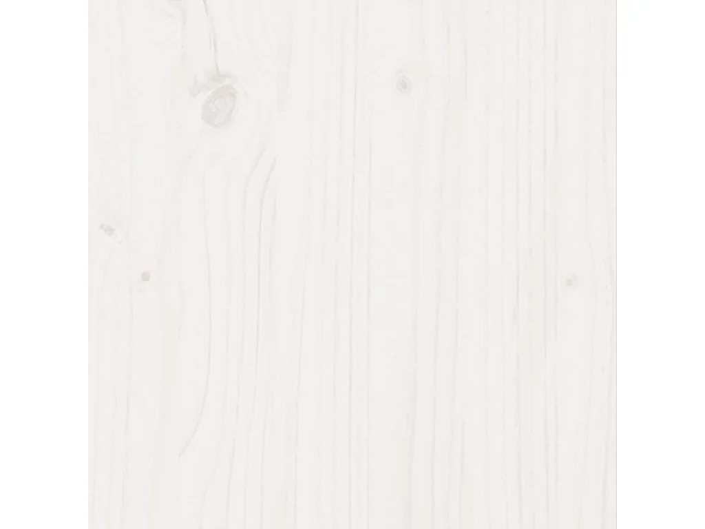 Jardinière blanc 80x80x46 cm bois de pin massif