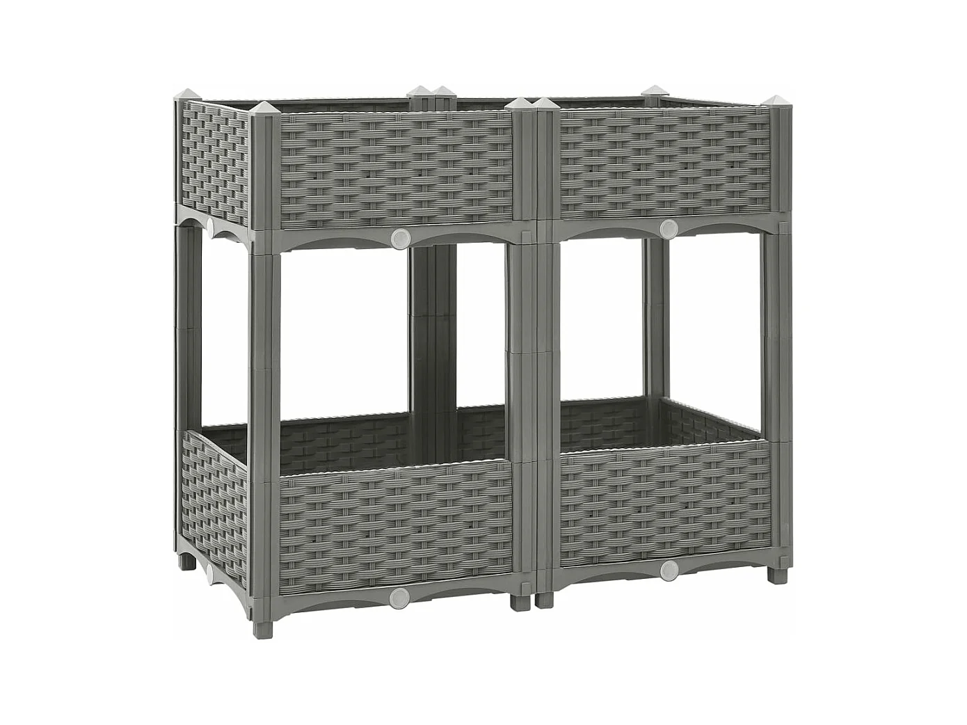 Plantenbak verhoogd 80x40x71 cm polypropeen