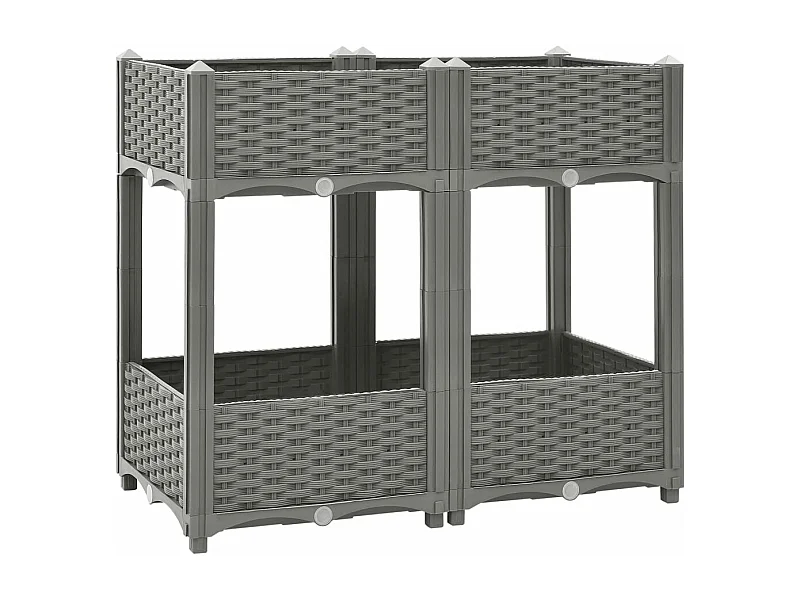 Plantenbak verhoogd 80x40x71 cm polypropeen