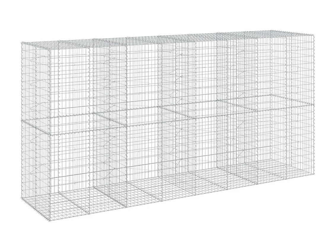 Cesto gabião com cobertura 400x100x200 cm ferro galvanizado