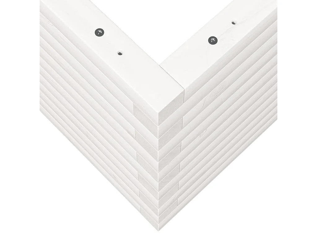 Jardinière blanc 90x60x45,5 cm bois de pin massif