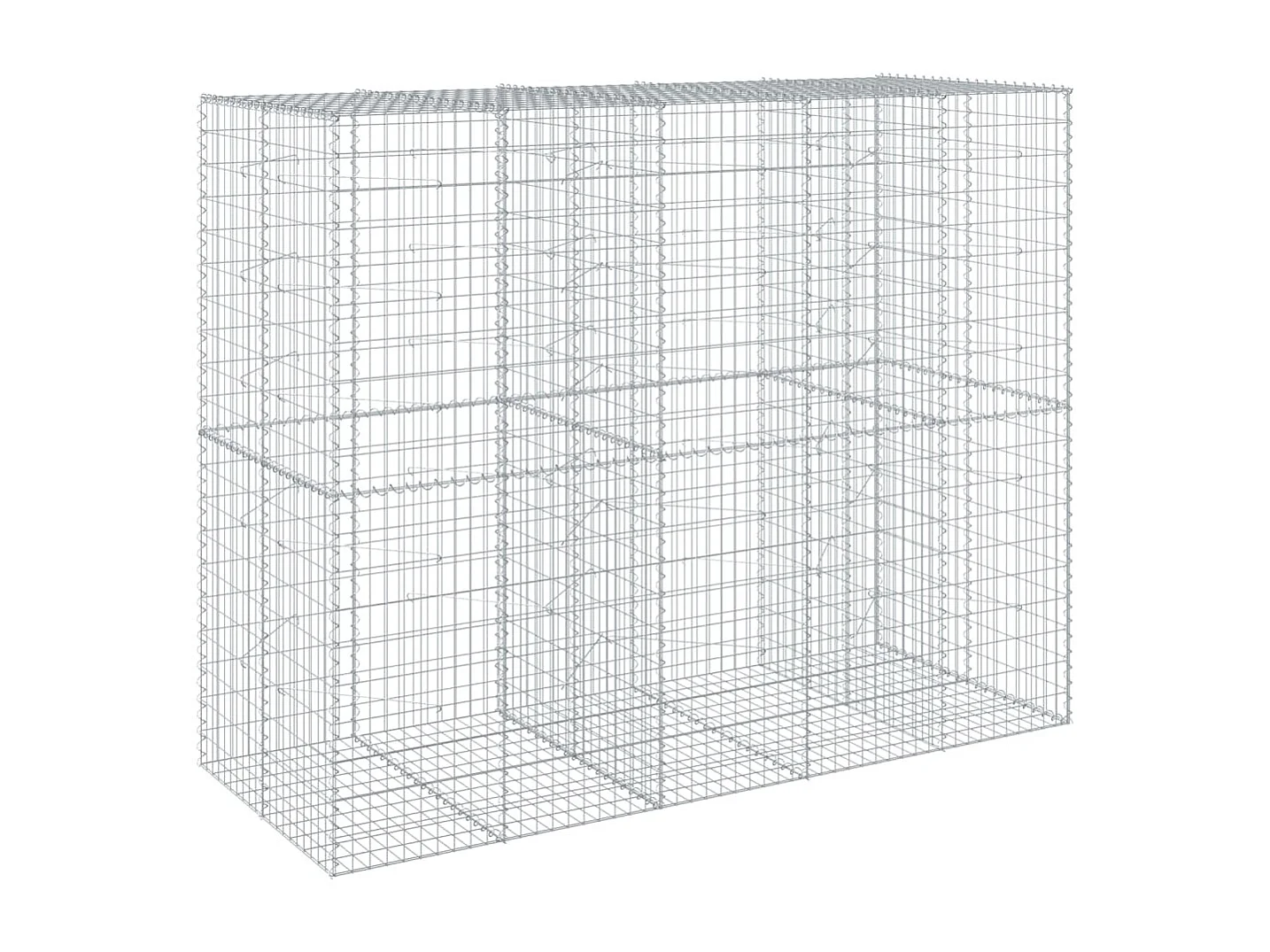 Panier gabion avec couvercle 250x100x200 cm fer galvanisé