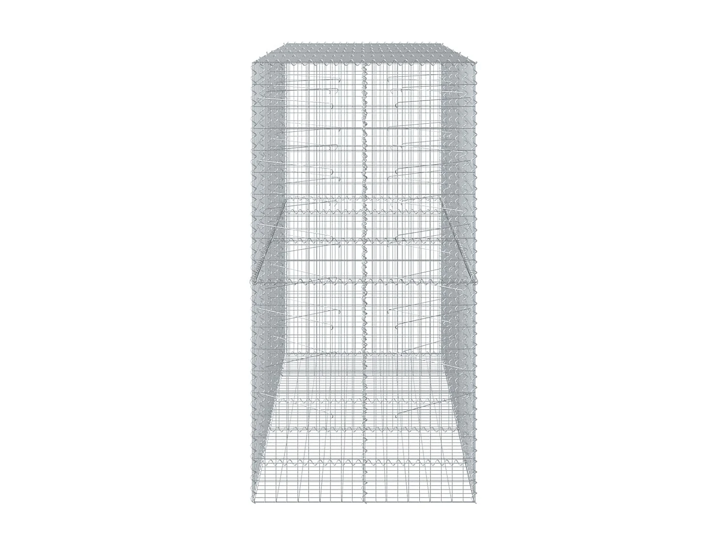 Panier gabion avec couvercle 250x100x200 cm fer galvanisé