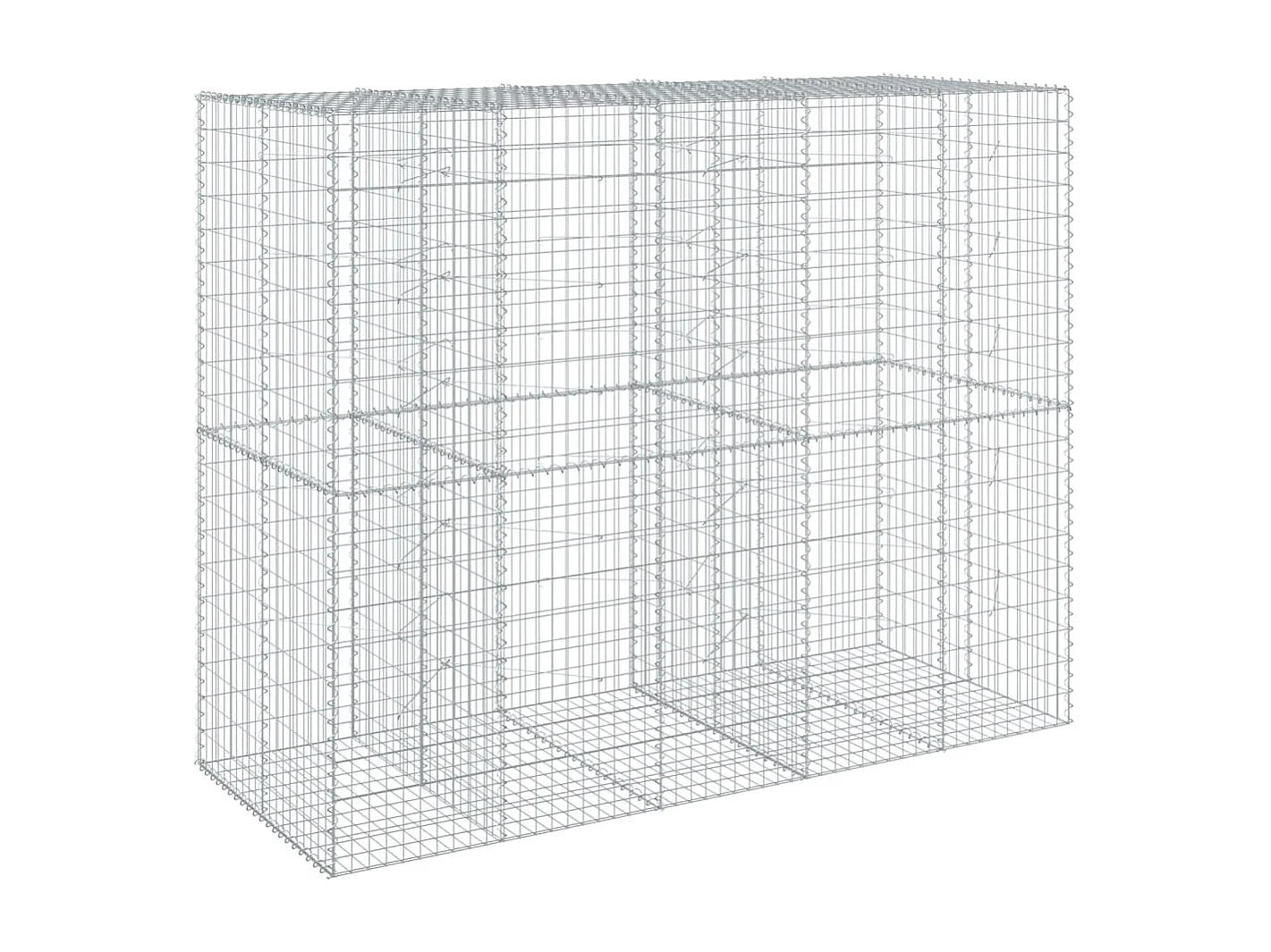 Panier gabion avec couvercle 250x100x200 cm fer galvanisé